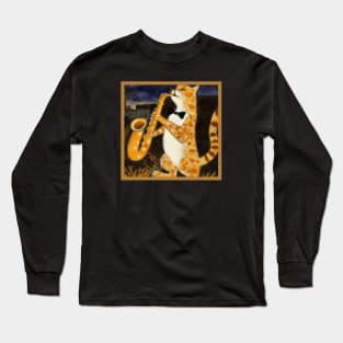 Saxy Cat Long Sleeve T-Shirt